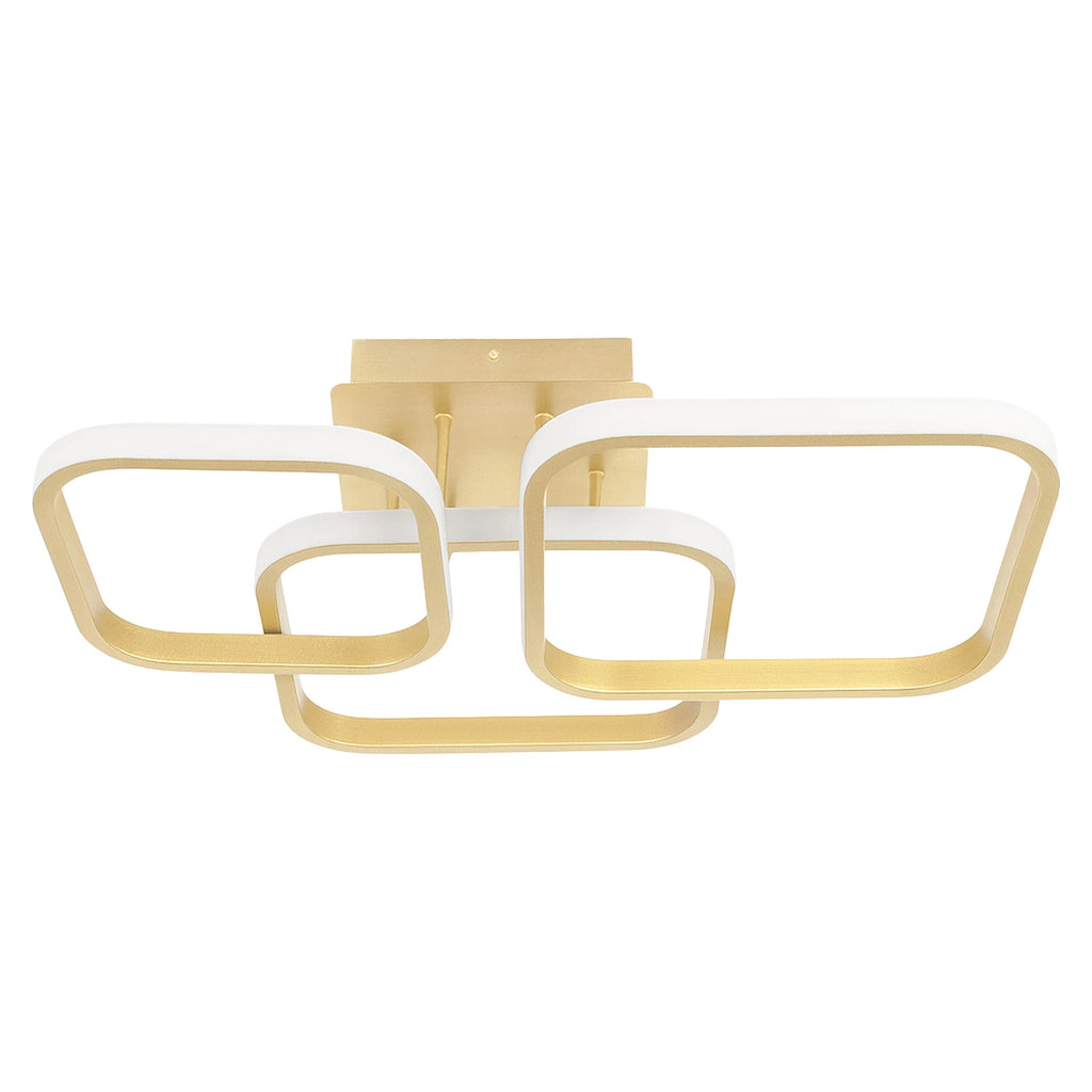 Lampa Sufitowa LED 30W Minimalistyczny żyrandol — biel i złoto