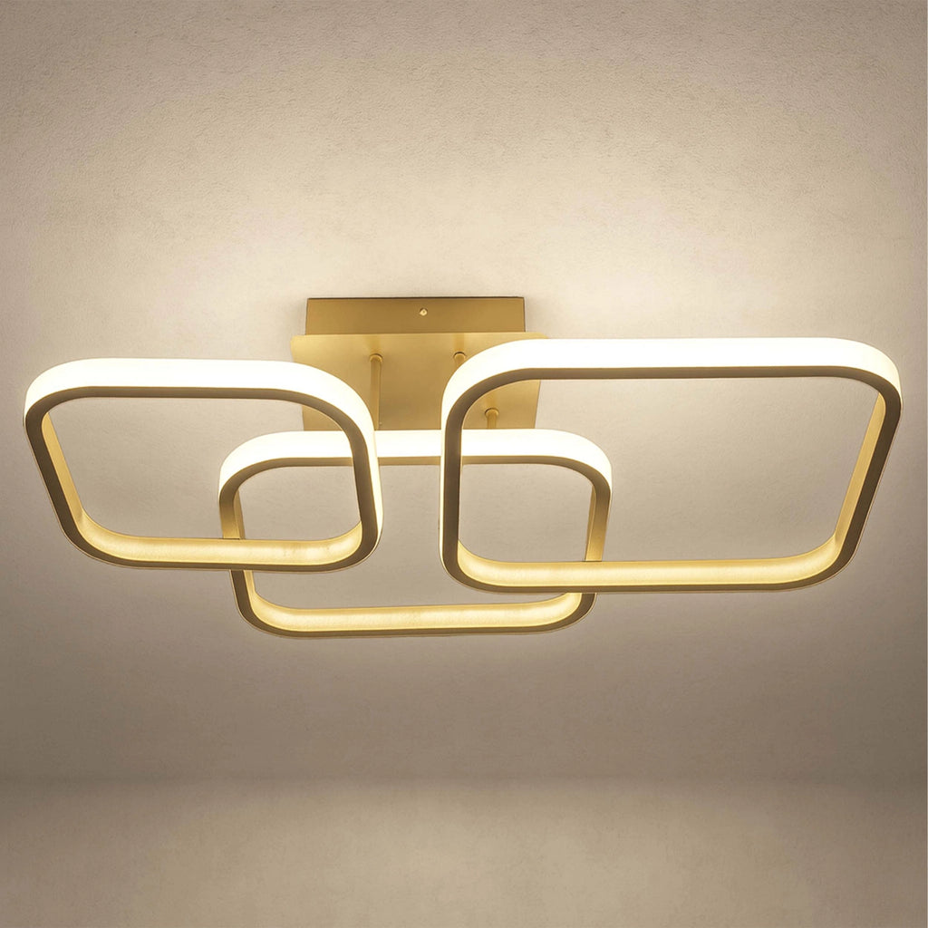 Lampa Sufitowa LED 30W Minimalistyczny żyrandol — biel i złoto