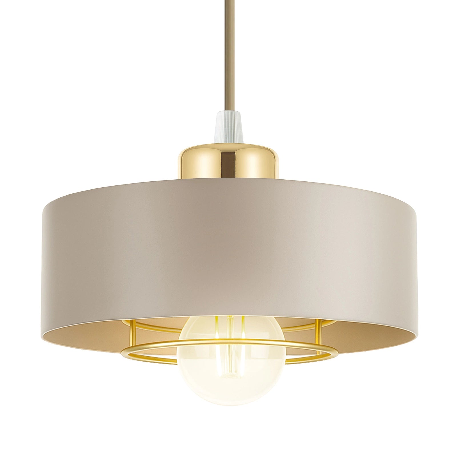 Lampa Wisząca Sufitowa Plafon Żyrandol Beżowa Kaszmir Loft