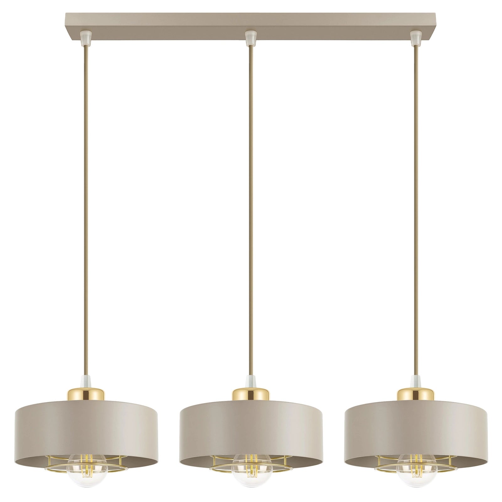 Lampa Wisząca Sufitowa Plafon Żyrandol Beżowa Kaszmir Loft