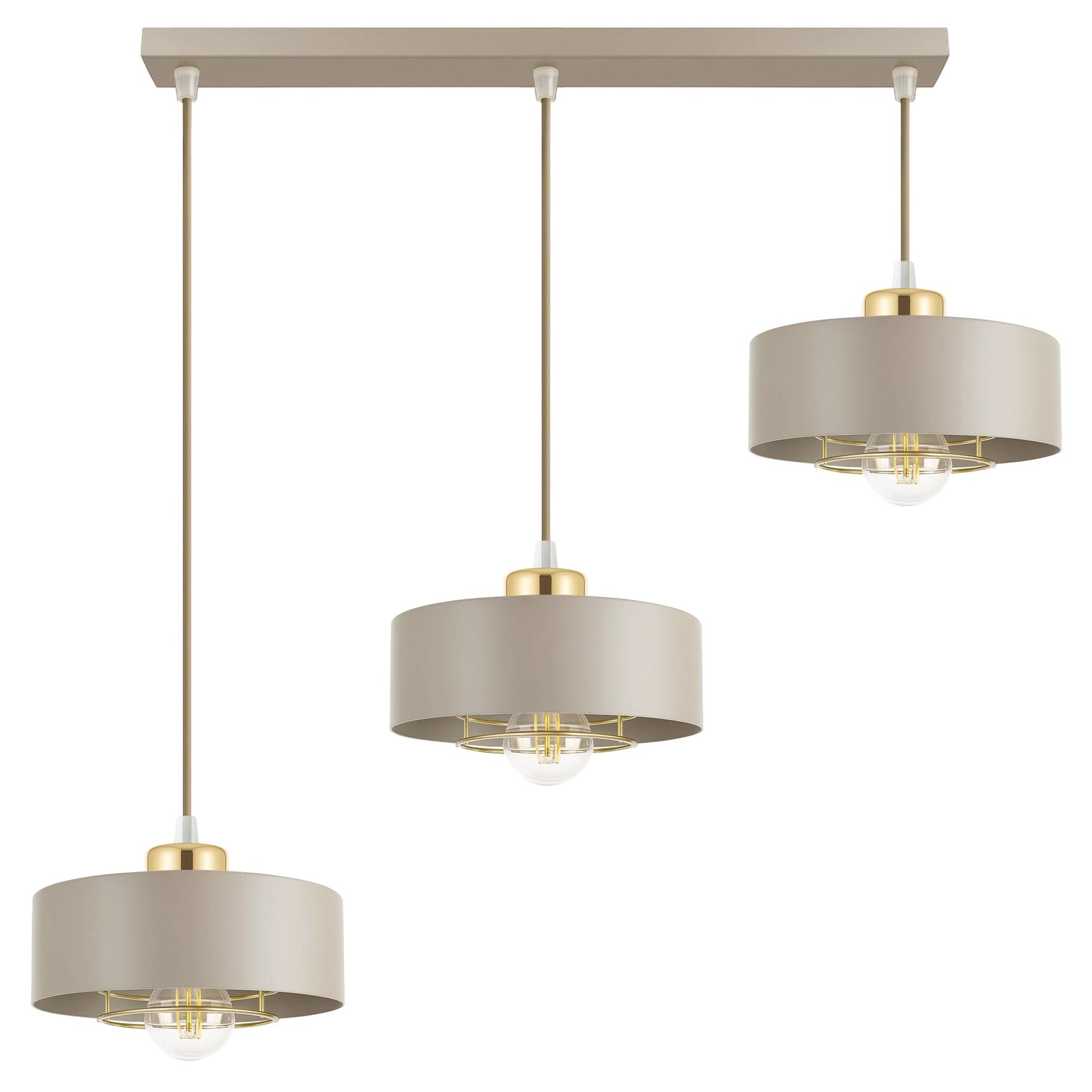 Lampa Wisząca Sufitowa Plafon Żyrandol Beżowa Kaszmir Loft