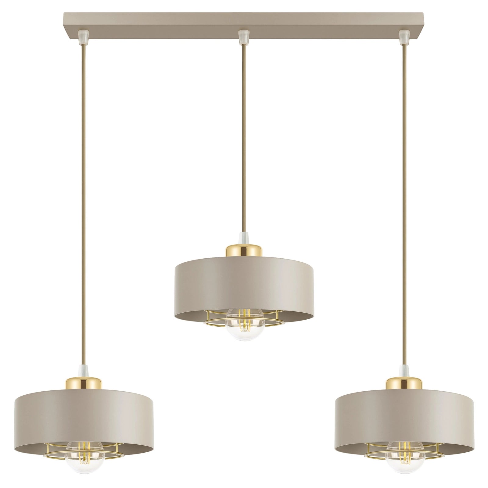 Lampa Wisząca Sufitowa Plafon Żyrandol Beżowa Kaszmir Loft