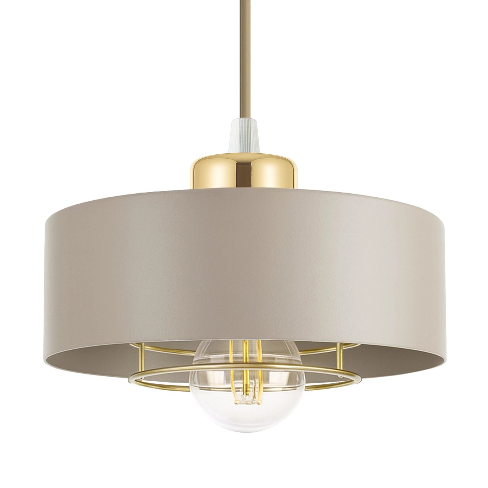 Lampa Wisząca Sufitowa Plafon Żyrandol Beżowa Kaszmir Loft