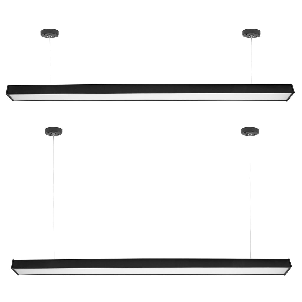 Plafon sufitowy LED 40W czarny – nowoczesna oprawa liniowa, neutralna barwa światła 4000K