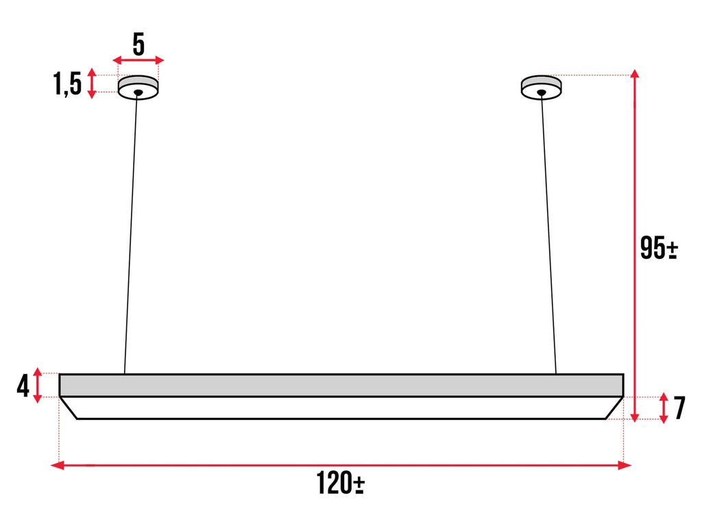 Plafon sufitowy LED 40W czarny – nowoczesna oprawa liniowa, neutralna barwa światła 4000K
